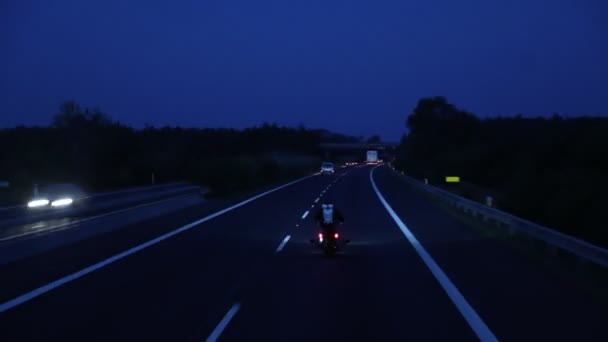 Moonlight Road Journey Time Lapse Switzerland — Stock Video
