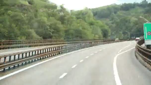 Road Journey Time Lapse Switzerland — Stock Video