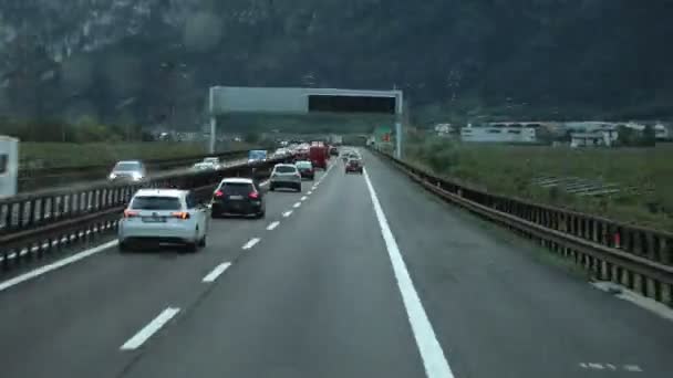 Road Journey Time Lapse Szwajcarii — Wideo stockowe
