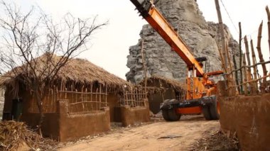 Rajasthan Hindistan 'daki kır evi.