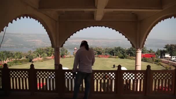 Exterior Del Castillo Rajastán India — Vídeo de stock