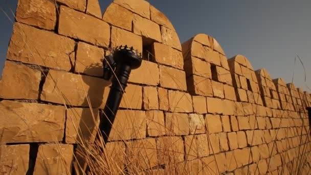 リスボン ブルガリア ヨーロッパでヴィンテージの要塞壁 — ストック動画