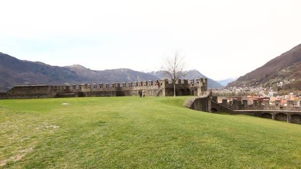 Vintage Fort Ściany Europy — Wideo stockowe