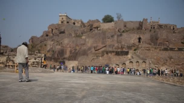 Golconda Форт Хайдарабад Індія — стокове відео