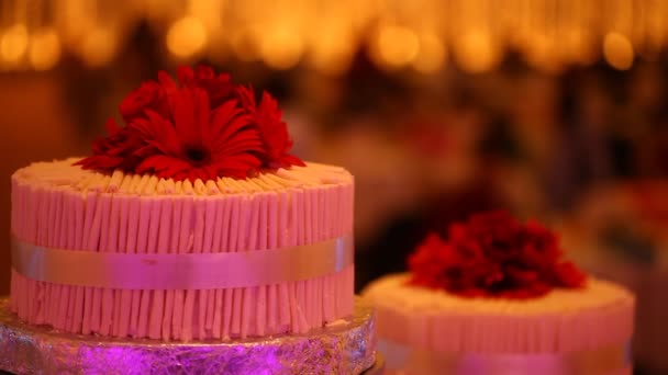 生日宴会上的蛋糕 — 图库视频影像