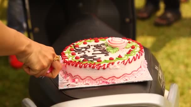 Fonksiyonda Doğum Günü Pastası — Stok video