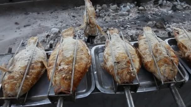市场上的干鱼 — 图库视频影像