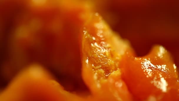 Owoce Papai Krojone Kostkę — Wideo stockowe