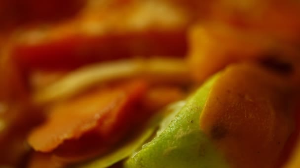 Papayafrukter Tärningar — Stockvideo