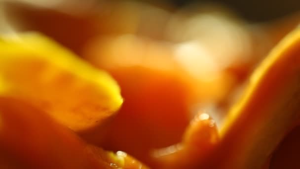 Papaya Fruit Cut Dices — Stock Video