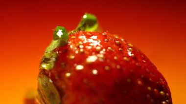 Çilekli Makro shot.