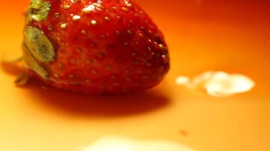 Çilekli Makro shot.
