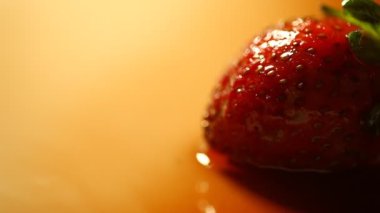 Çilekli Makro shot.