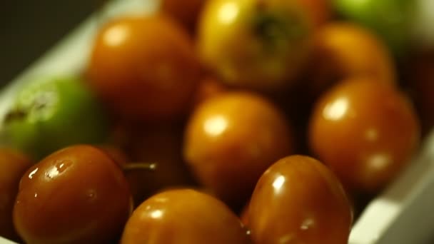 Indian Fruits Jujubes Closeup — Stock Video