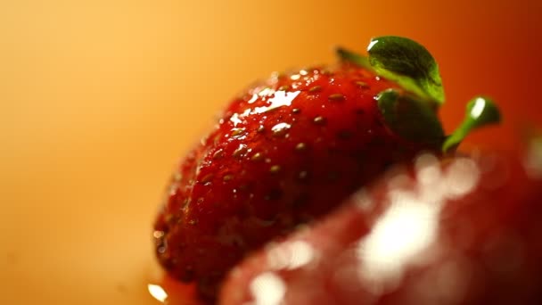 Strawberry Fruit Macro Shot — Stock Video
