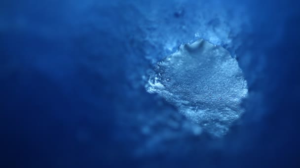 Makro Záběr Ledu Měsíčním Svitu — Stock video