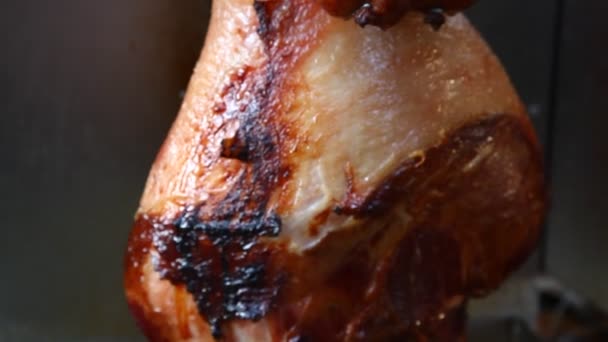 非植物食物猪肉 — 图库视频影像
