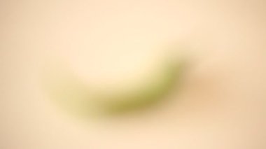 Yeşil biberli makro fotoğrafın yakın çekimi