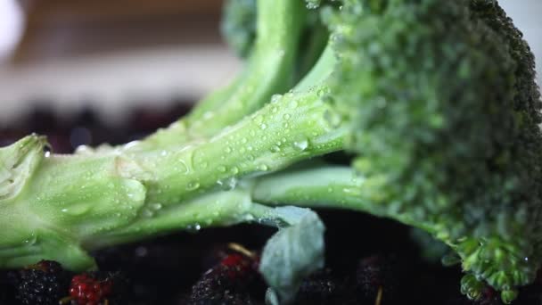 Gemüse Hautnah Hause — Stockvideo