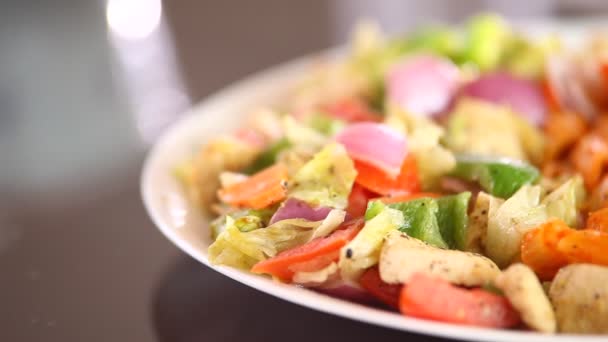 桌上的蔬菜食物 — 图库视频影像