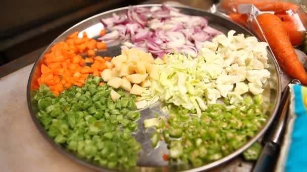 印度素食的制作 — 图库视频影像