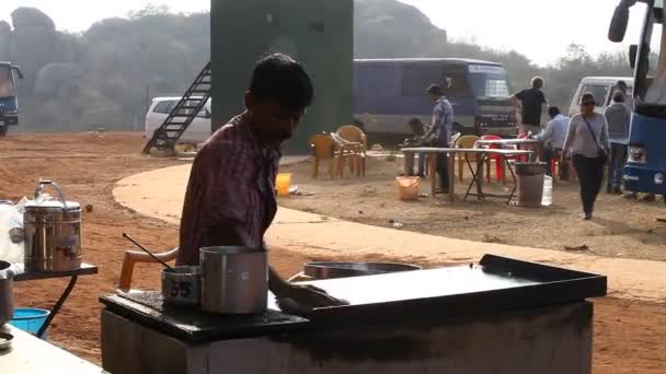 Южноиндийский Завтрак — стоковое видео