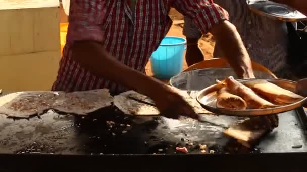 Sur India Desayuno Dosa — Vídeos de Stock
