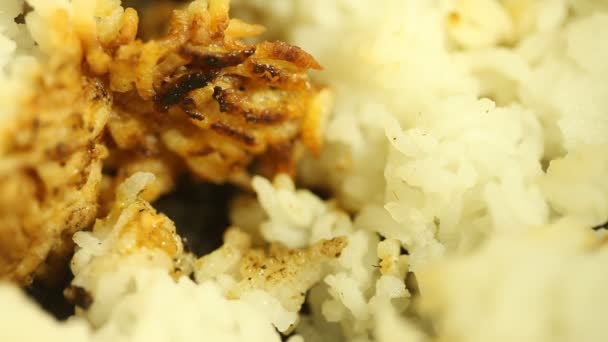 Ινδικό Ρύζι Τροφίμων Biryani — Αρχείο Βίντεο