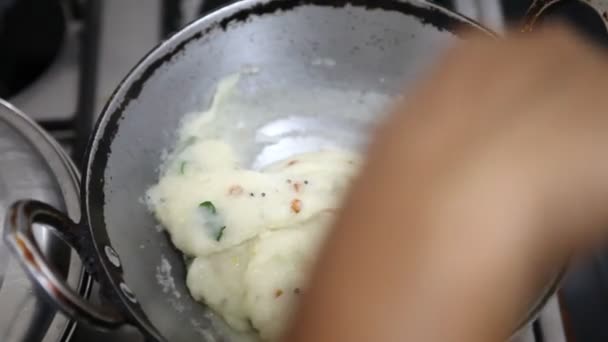 Pembuatan Makanan Vegetarian India — Stok Video