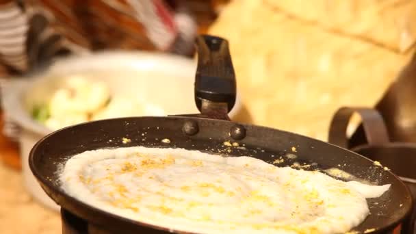 南印度人早餐多萨 — 图库视频影像