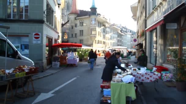 Street Food Zwitserland Maart 2023 — Stockvideo