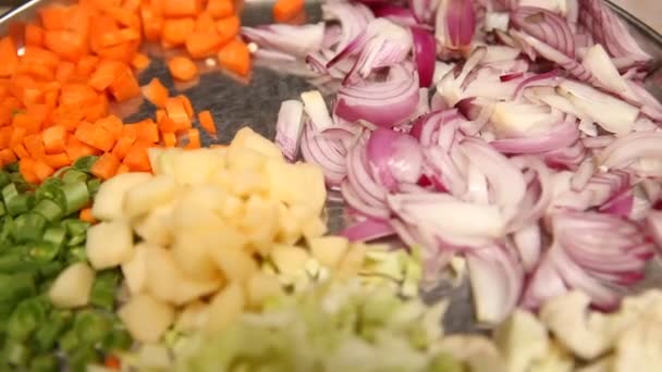 蔬菜在家中结帐 — 图库视频影像