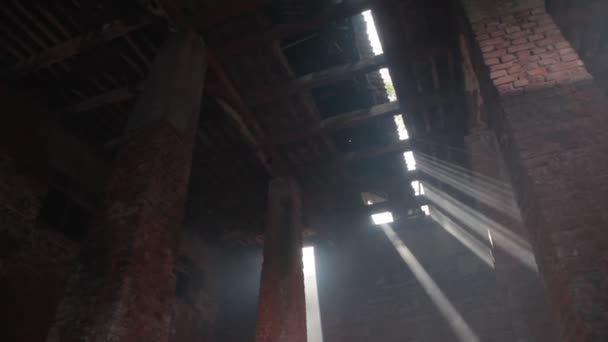 Страшный Снимок Старого Здания Индии — стоковое видео