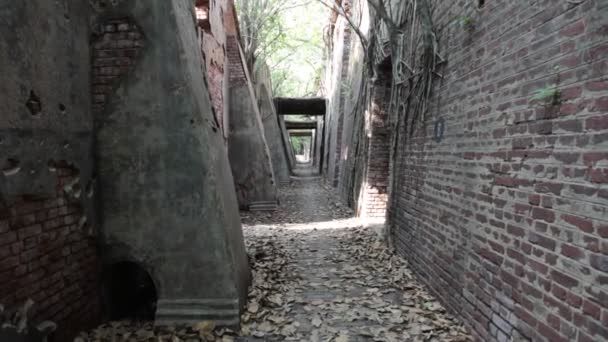Τρομακτική Βολή Του Παλιού Κτιρίου Ινδία — Αρχείο Βίντεο