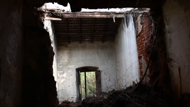 Tiro Horror Edifício Velho Índia — Vídeo de Stock