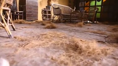 Eski binanın dehşet verici görüntüsü.