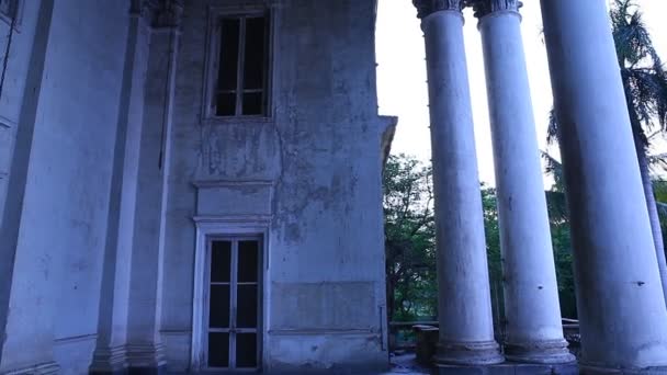 Horor Záběr Staré Budovy — Stock video