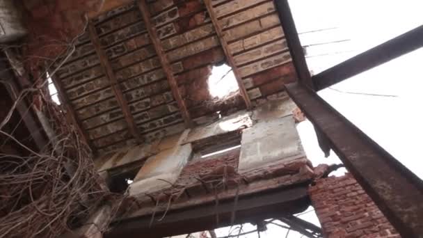 Eski Binanın Dehşet Verici Görüntüsü — Stok video