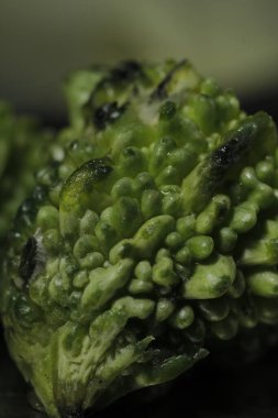 Masanın üstünde acı kabak.