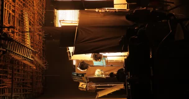 Film Crew Silhouette Vertical 15Th Jul 2023 Hyderabad India — Stock Video