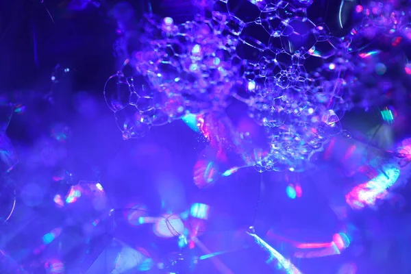 Luftblasen Farbigem Wasser — Stockfoto