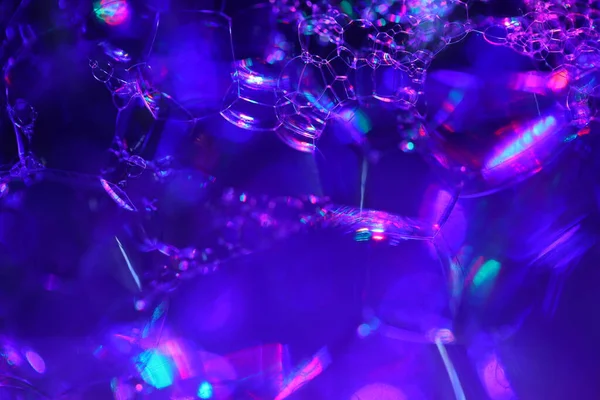 彩水中的气泡 — 图库照片