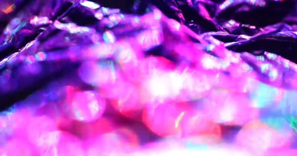 彩色折皱箔纹理马罗弹丸 — 图库视频影像