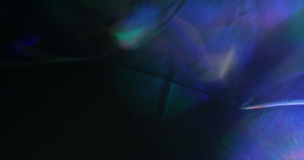 Абстрактний Колір Зморшкуватої Фольги Текстура Маро Знімок — стокове відео