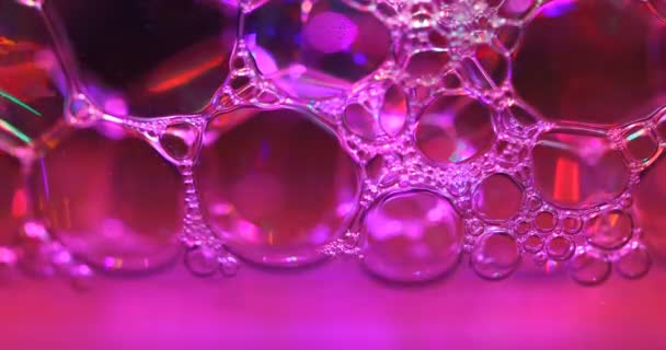 Air Bubbles Color Water — Stock Video