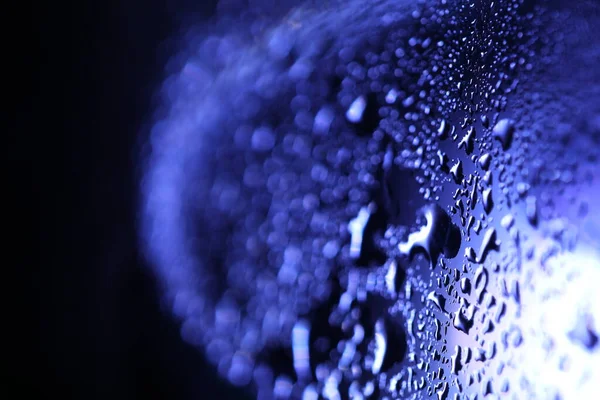 Waterdruppels Het Kleurglas — Stockfoto