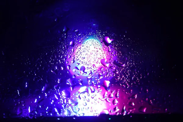 Waterdruppels Het Kleurglas — Stockfoto