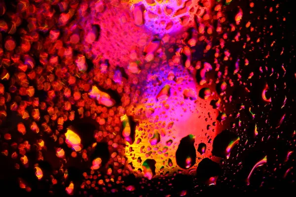 Wassertropfen Auf Das Farbglas — Stockfoto