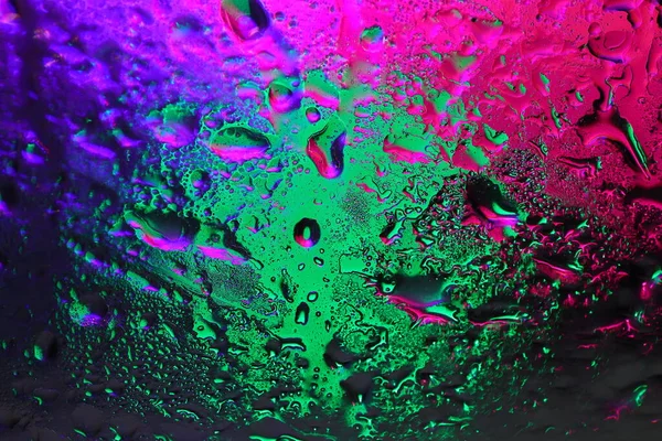 Oil Drops on the Color glass
