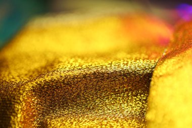 Soyut Altın Kumaş Yapısı Makro